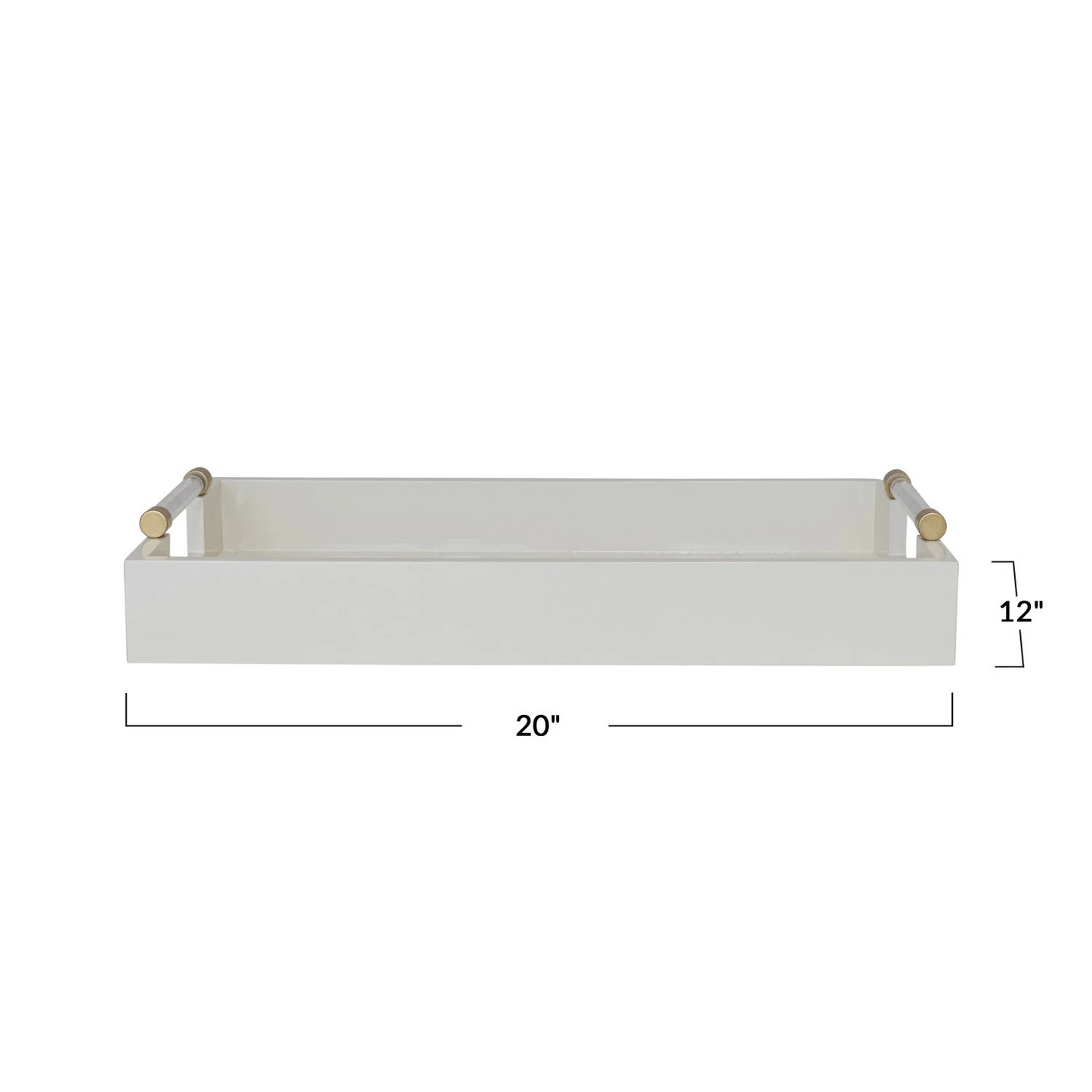 Cream Lacquered Tray