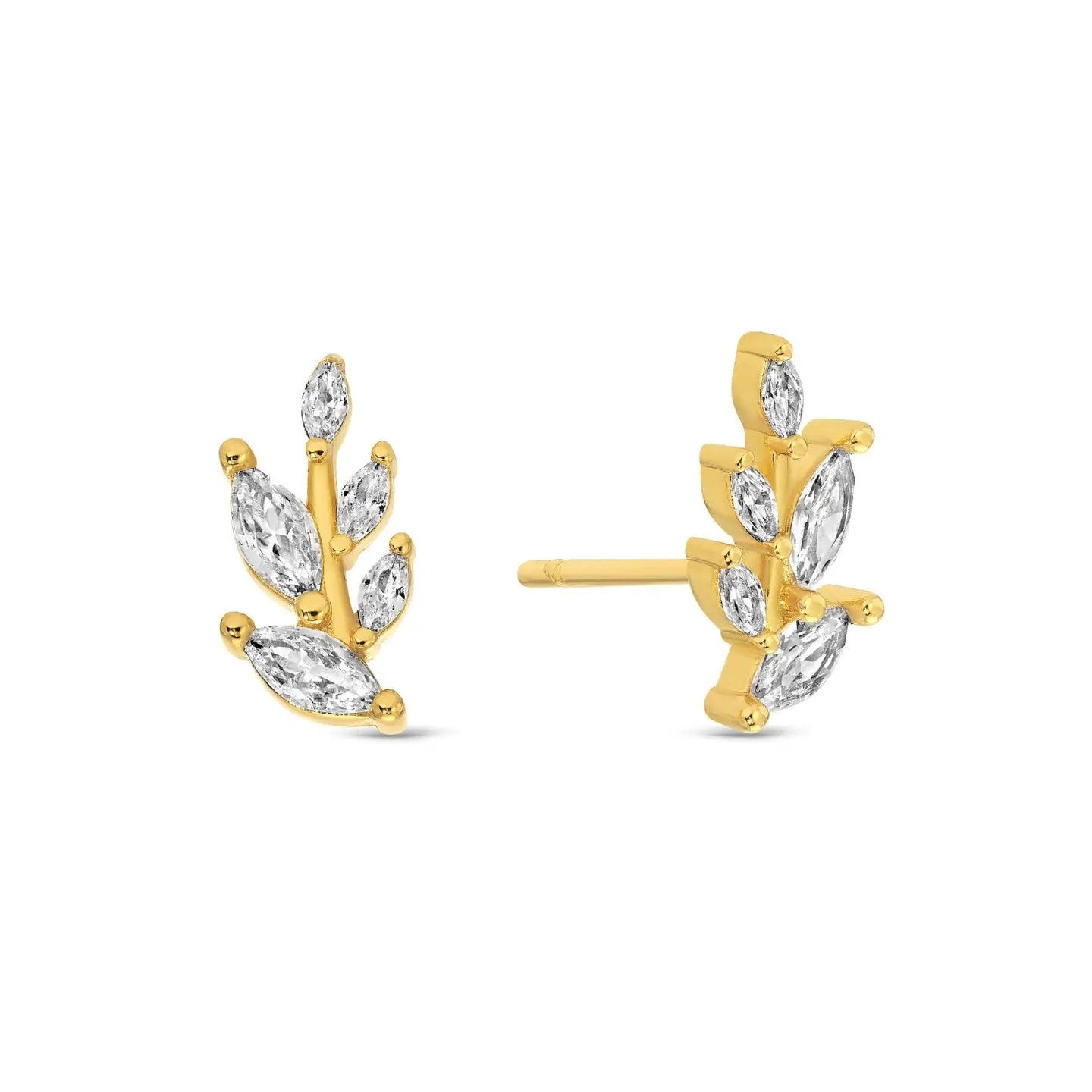 Leaf Studs on Velvet