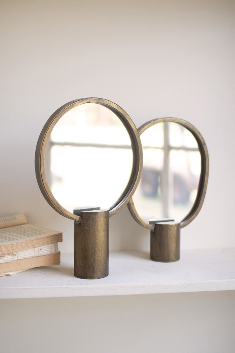 Gold Tabletop Mirror