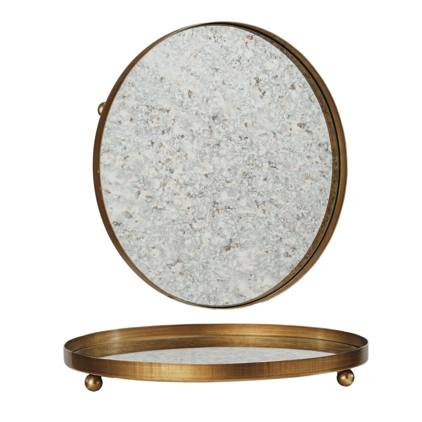 Footed Mirror Tray