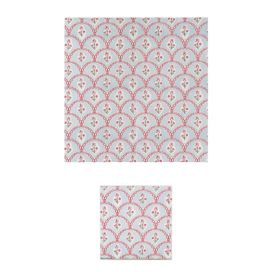 Blue Floral Napkins