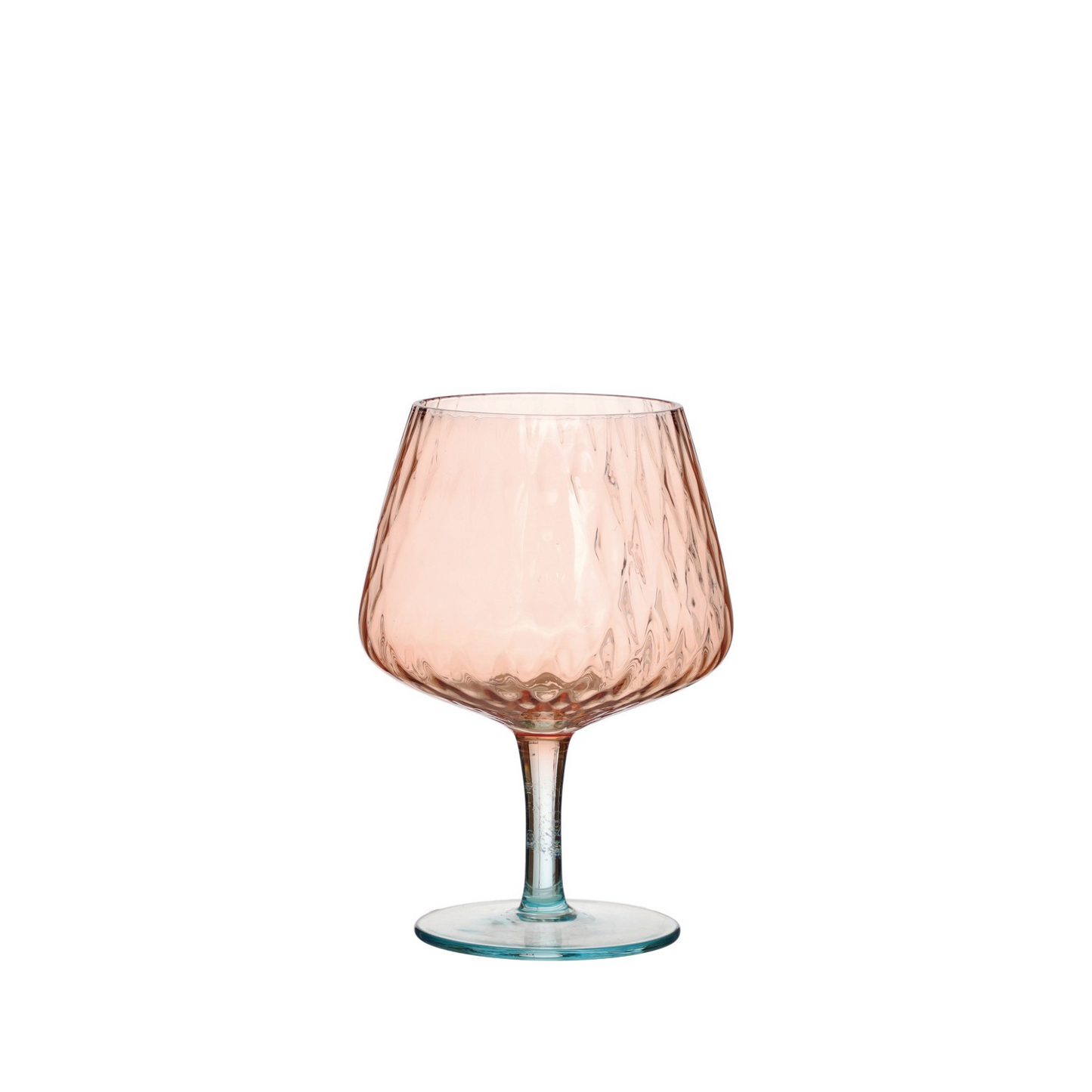 Two-Tone Stemmed Fluted Wine Glass