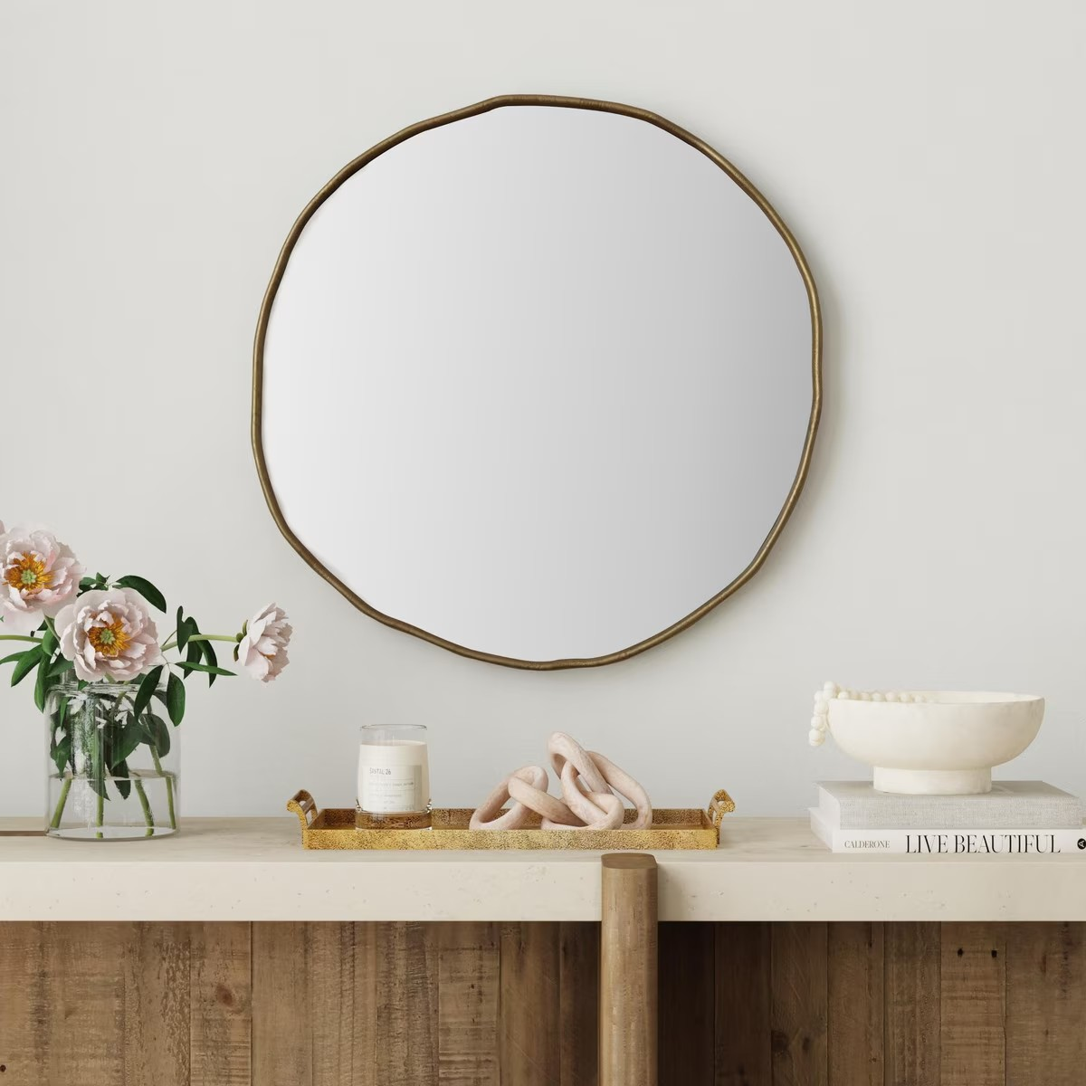 Organic Round Mirror