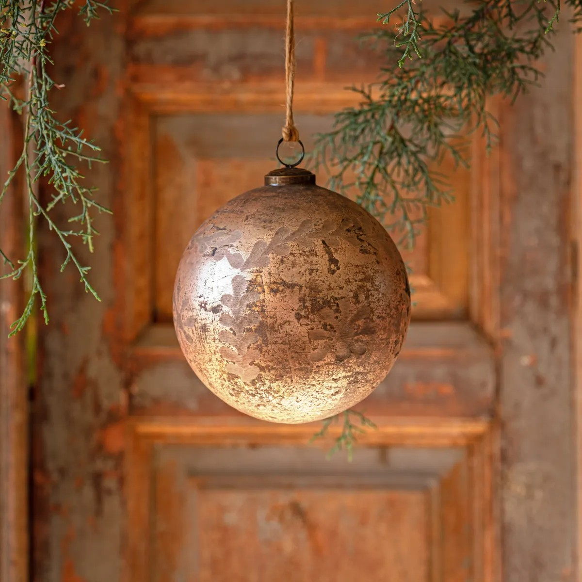 Etched Foil Glass Ornament | Cameo