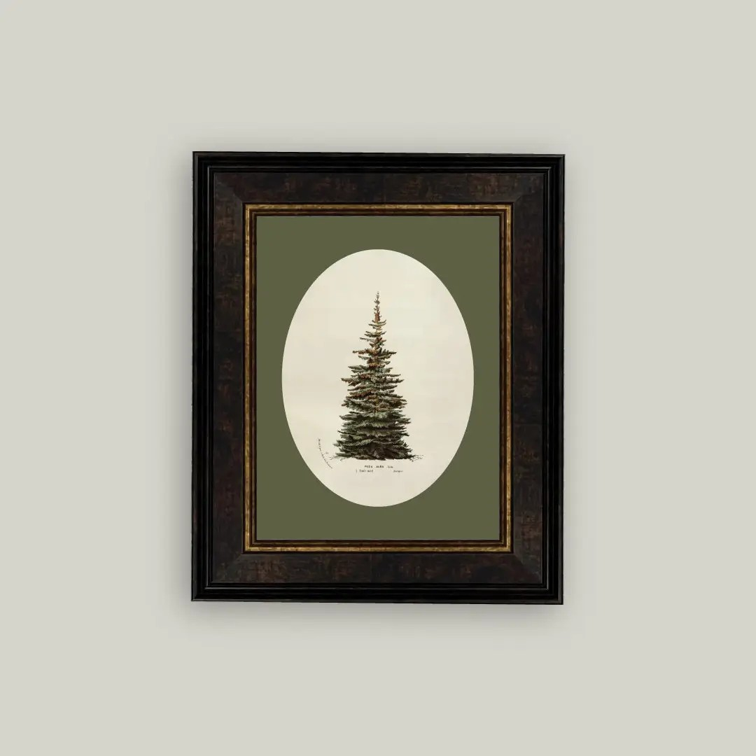 Framed Oval Christmas Tree