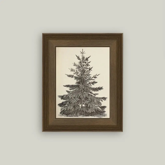 Vintage Pine Tree Framed Art