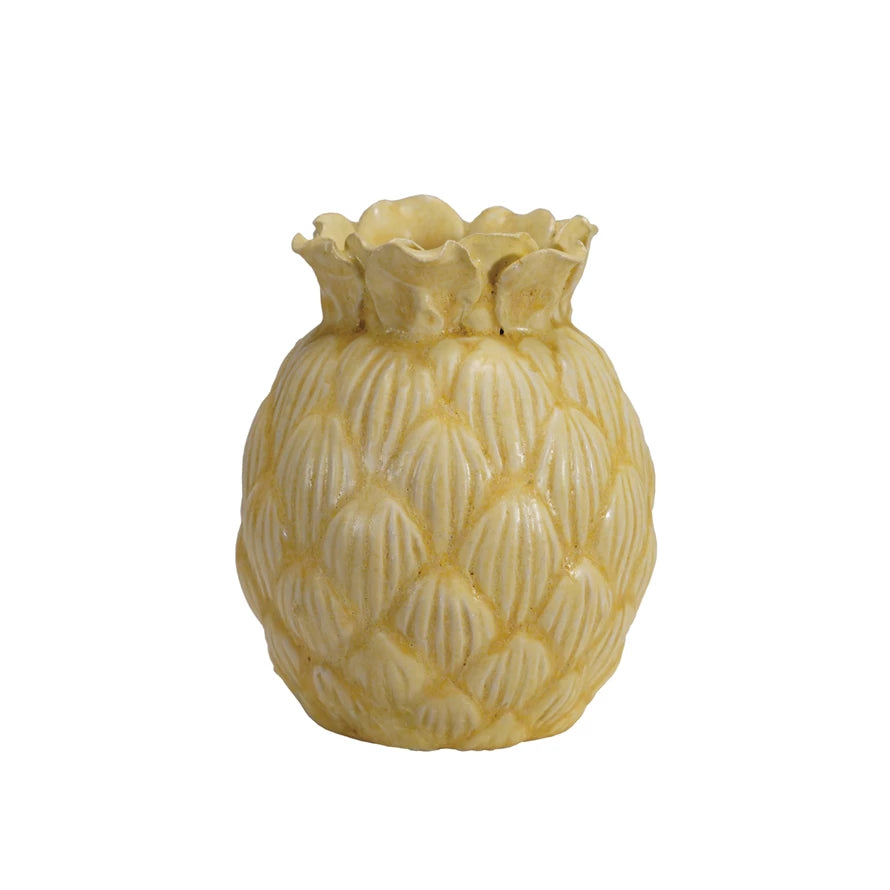 Stoneware Pineapple Vase