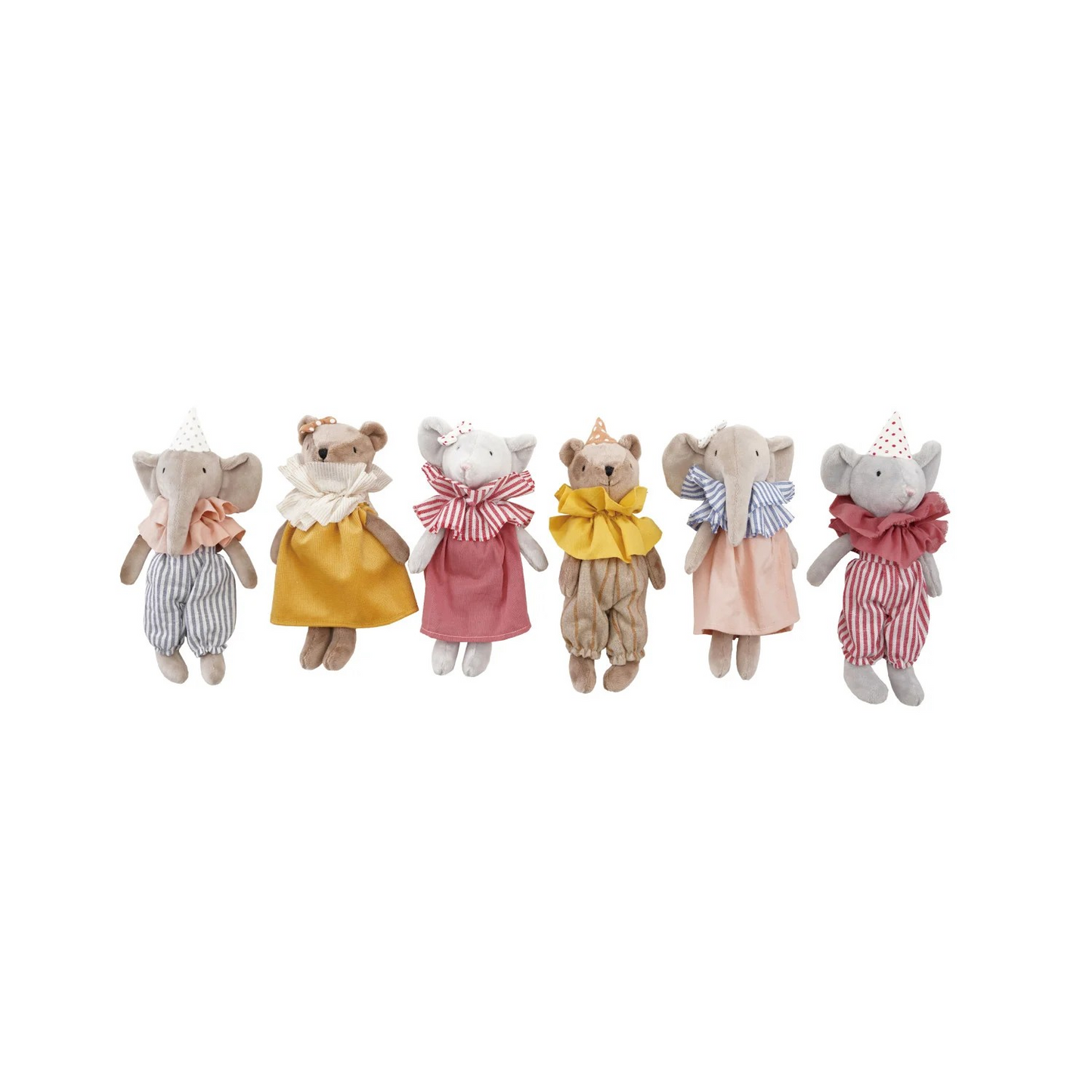 Plush Animal in Ruffle Collar