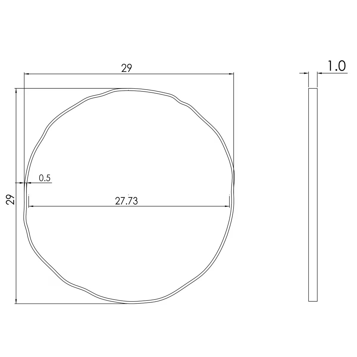 Organic Round Mirror