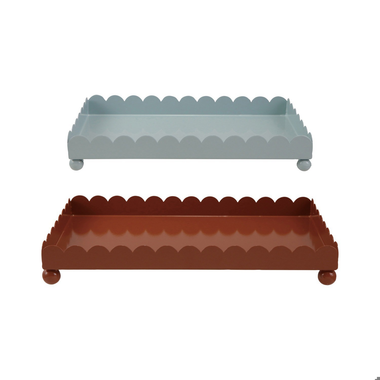 8" Marble Scalloped Tray