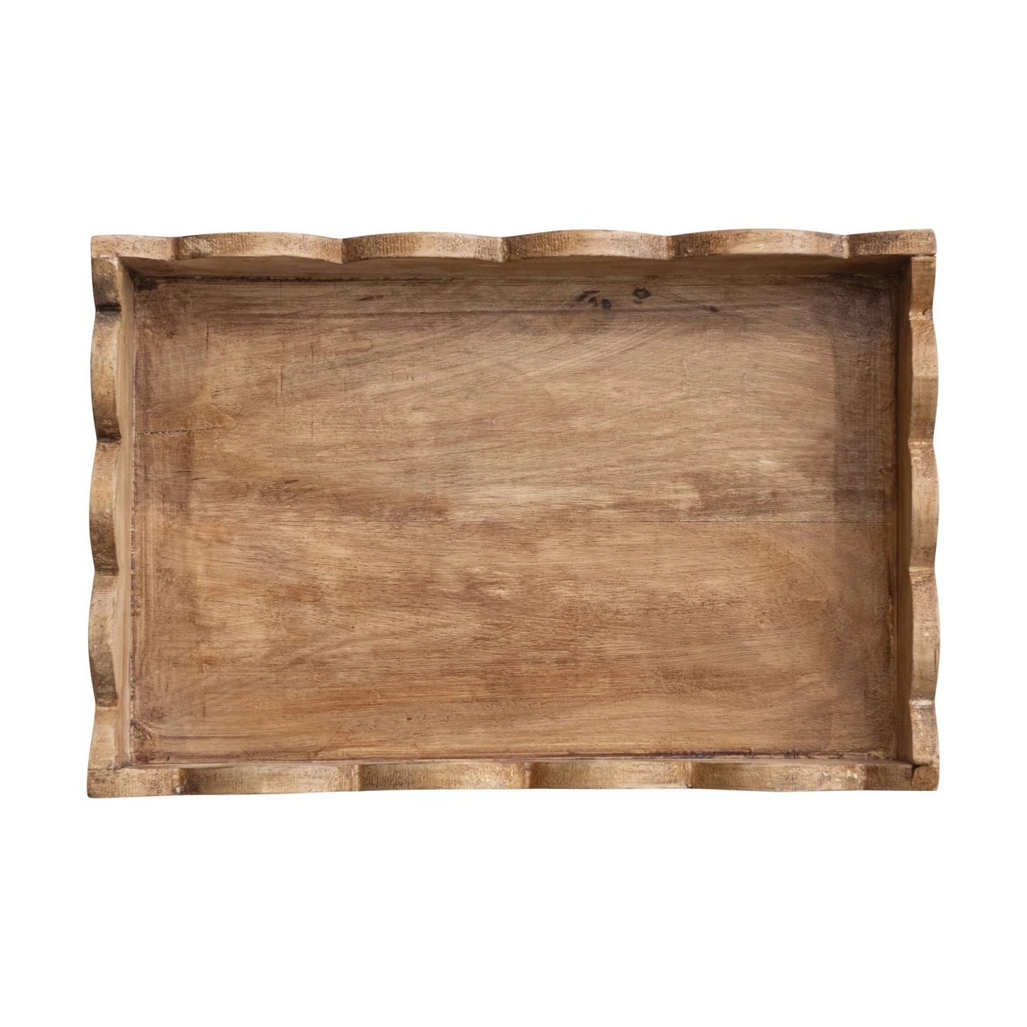 Scalloped Wood Tray II