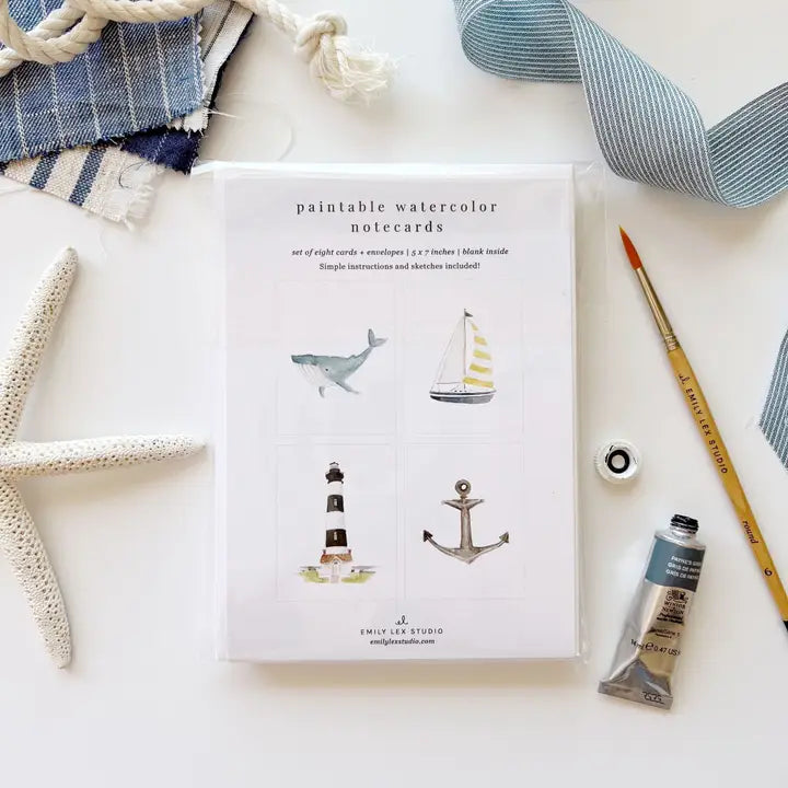 Paintable Seaside Notecards