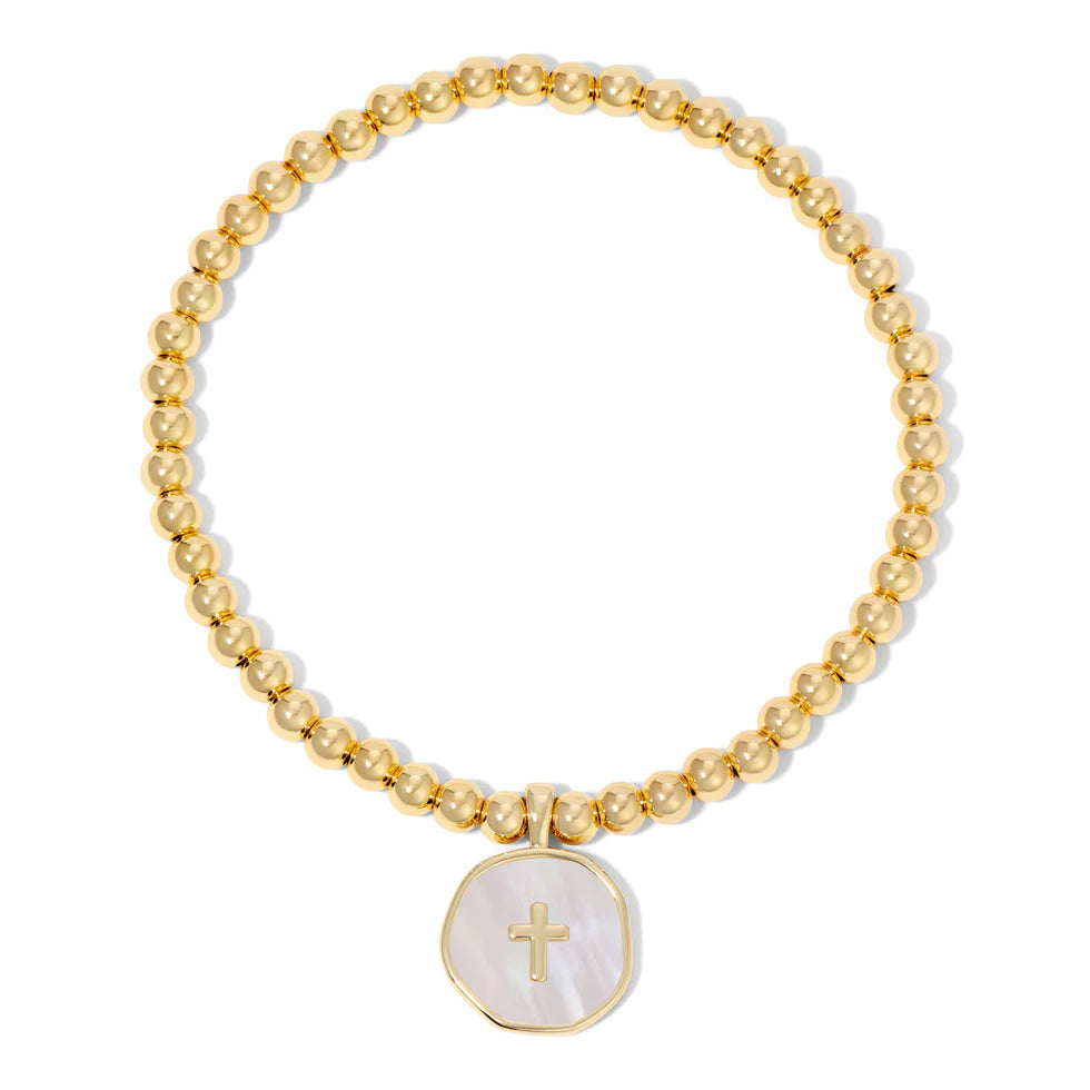 Enamel Cross Charm Bracelet