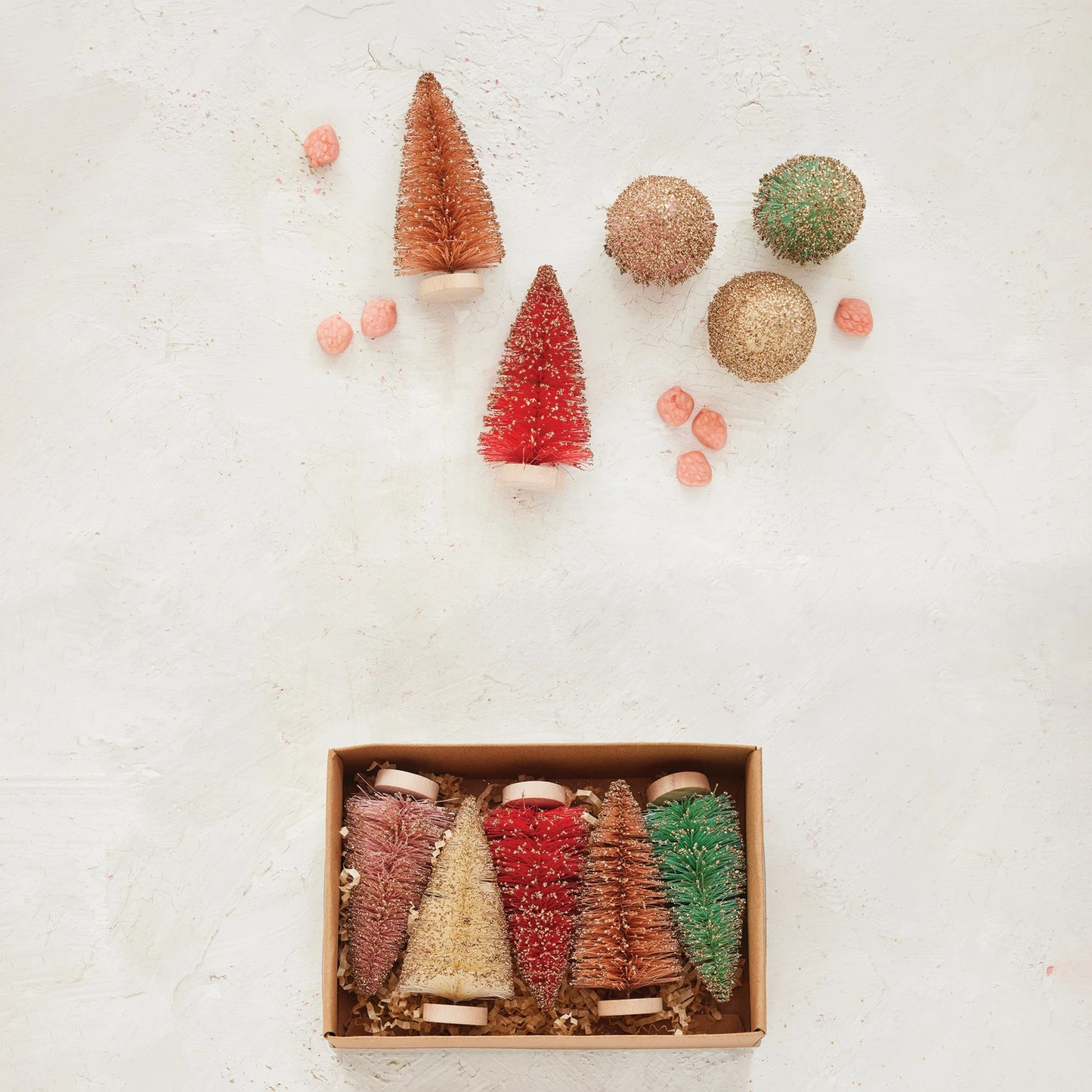 Box Set of Bottle Brush Trees