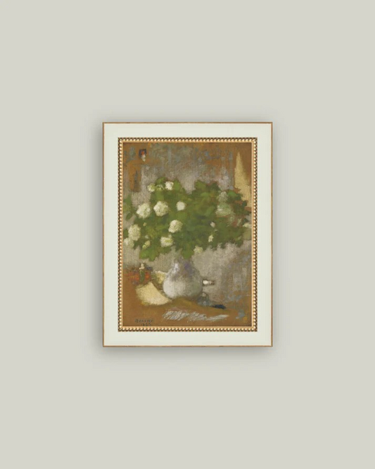 Snowball Flowers Framed Print