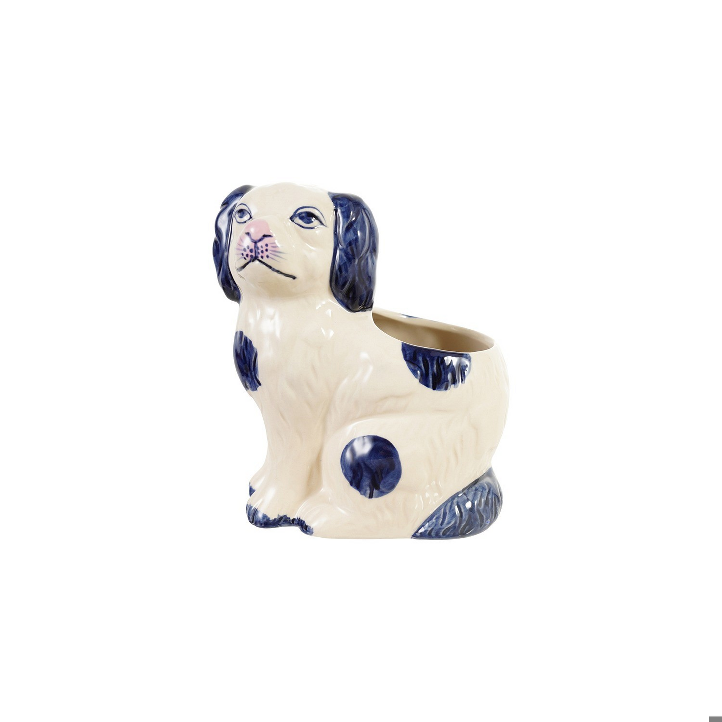 Blue and White Staffordshire Vase