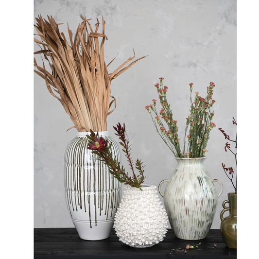Textured Stoneware Vase