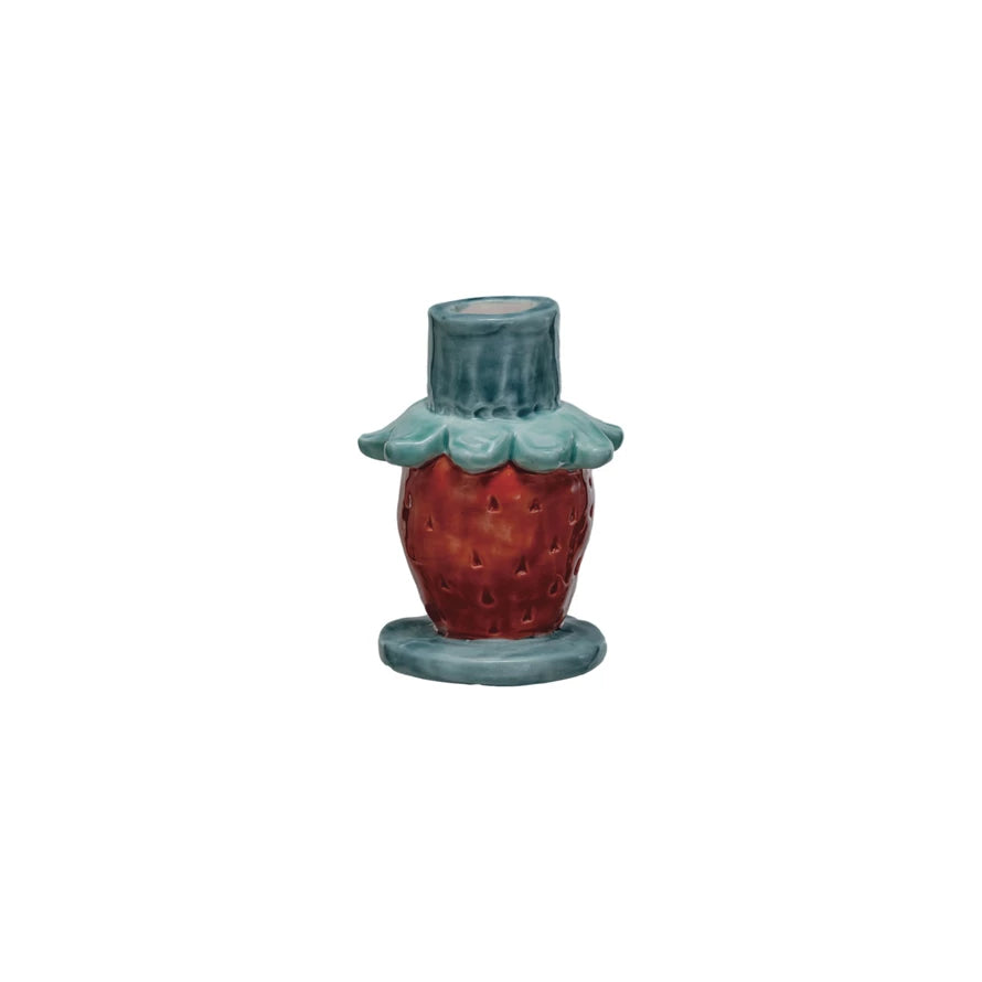 Eclectic Stoneware Taper Holders