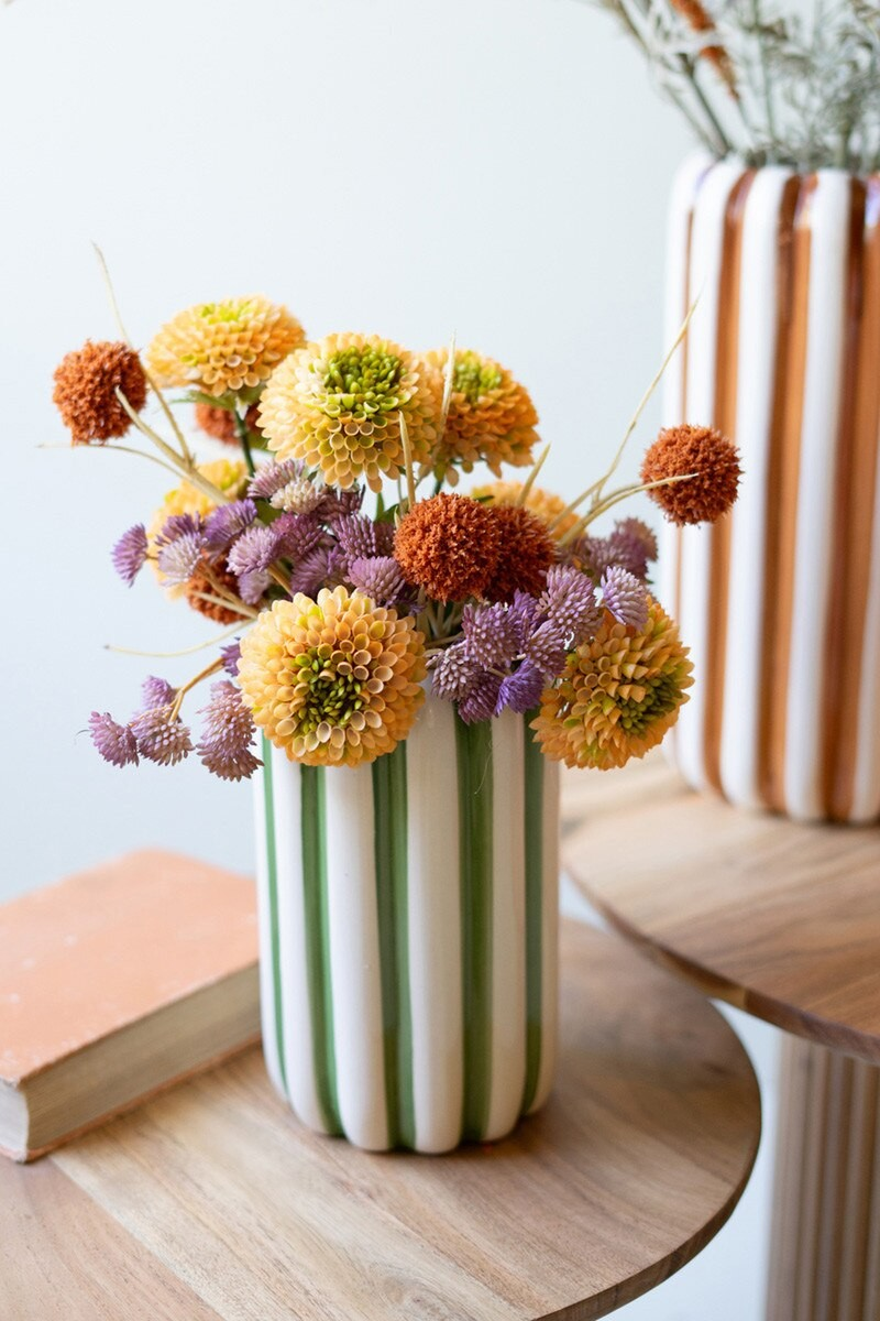 Striped Ceramic Vase
