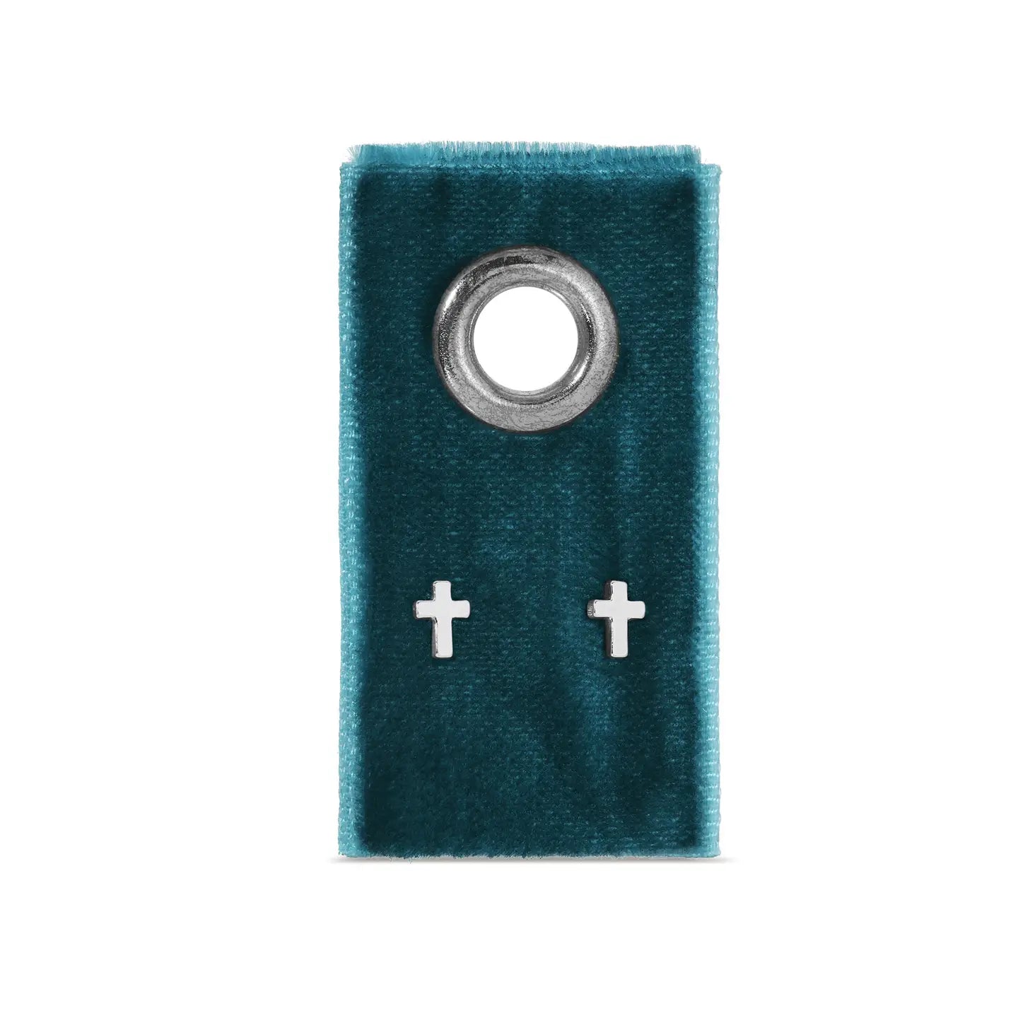 Silver Cross on Velvet
