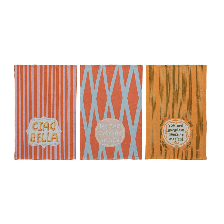 Spring Tea Towel - Cotton Linen Blend