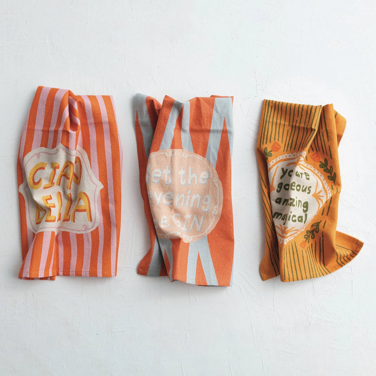 Spring Tea Towel - Cotton Linen Blend