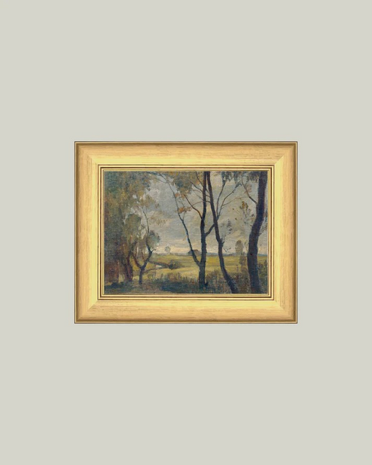 Woodland Scene in Thick Gold Frame