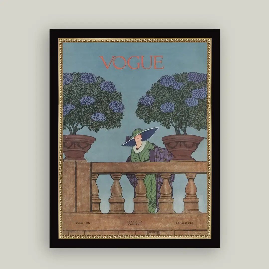 Blue Vouge Print