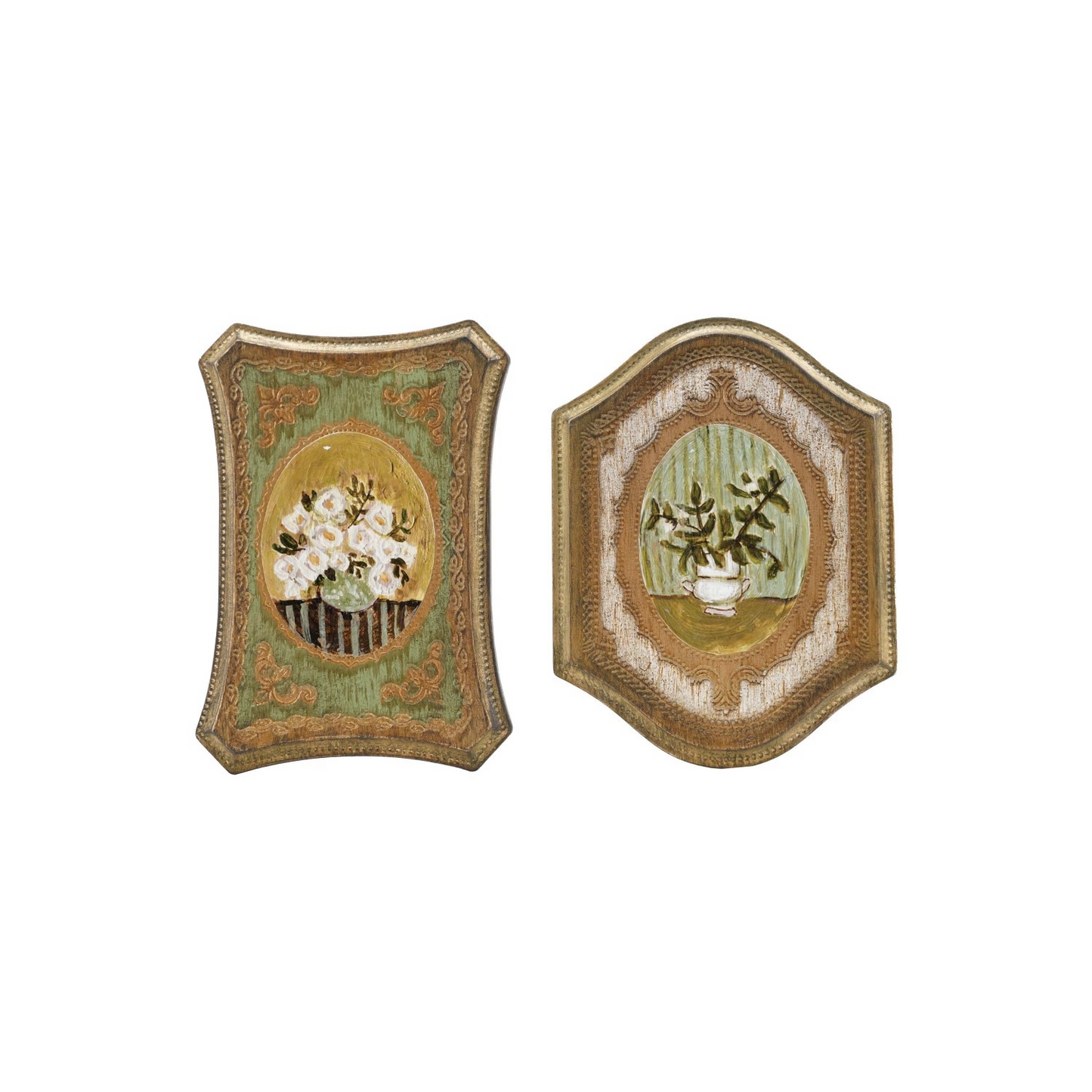 Floral Motif Painted on Wood