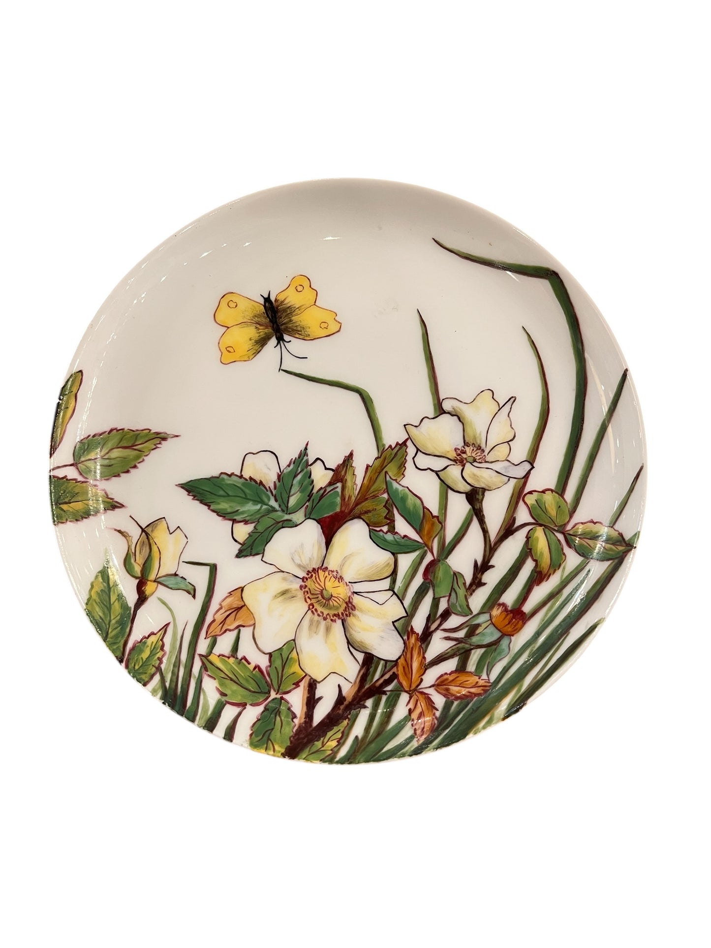 Vintage Butterfly Garden Plate