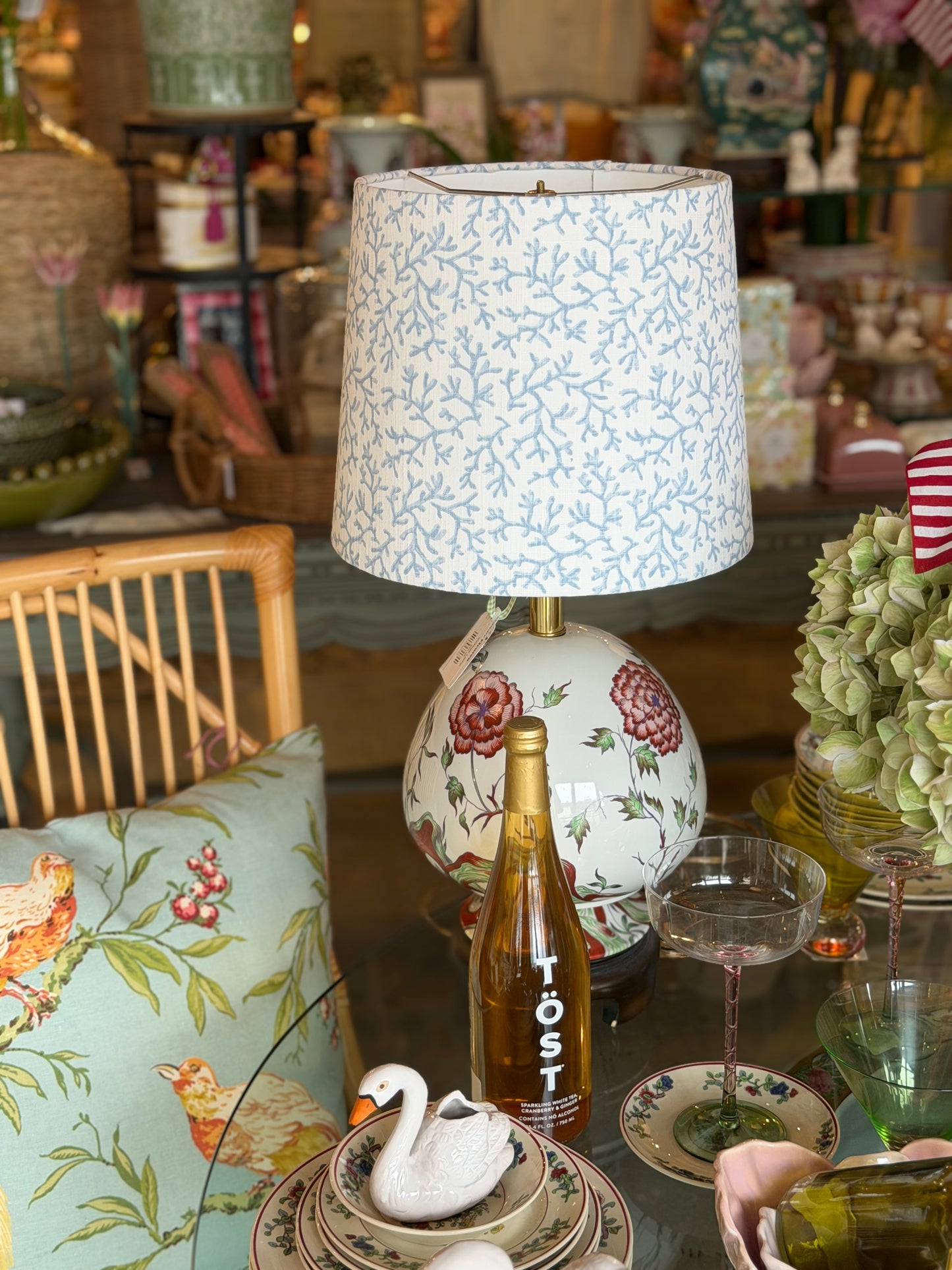 Vintage Floral Lamp