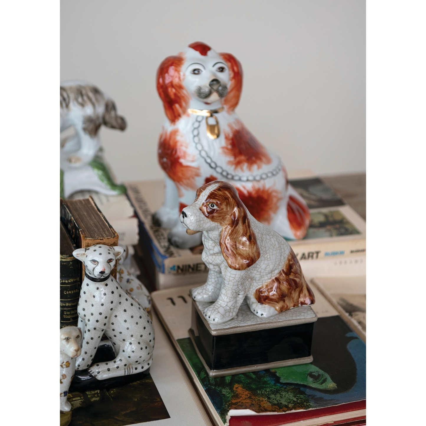 Hand-Painted Stoneware Spaniel