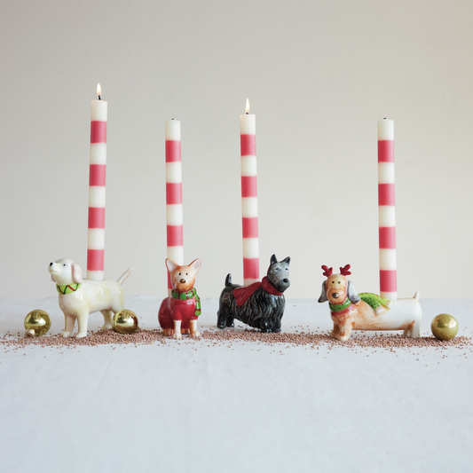 Holiday Dog Taper Holders