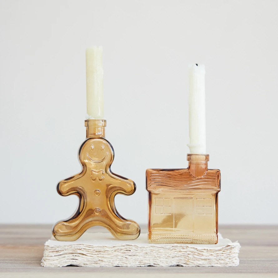 Glass Gingerbread Vase