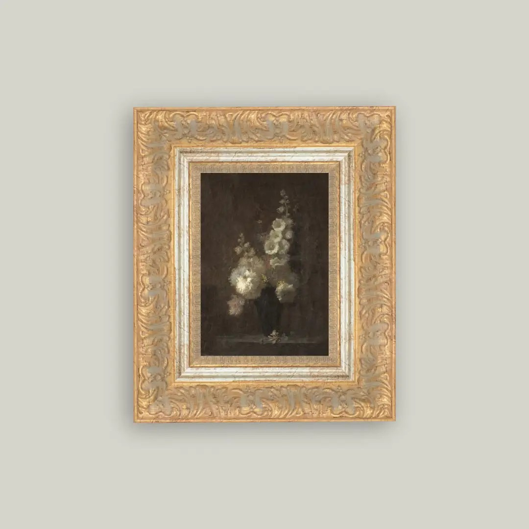 Hollyhock Bouquet Framed Print