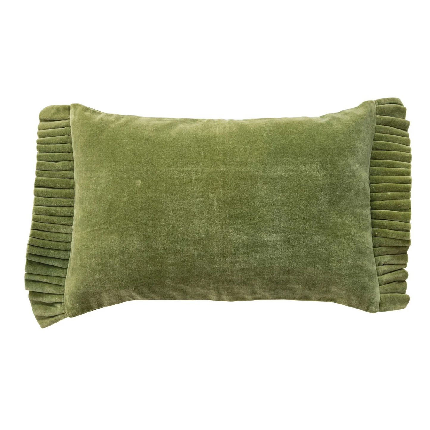 Green Velvet Lumbar Pillow
