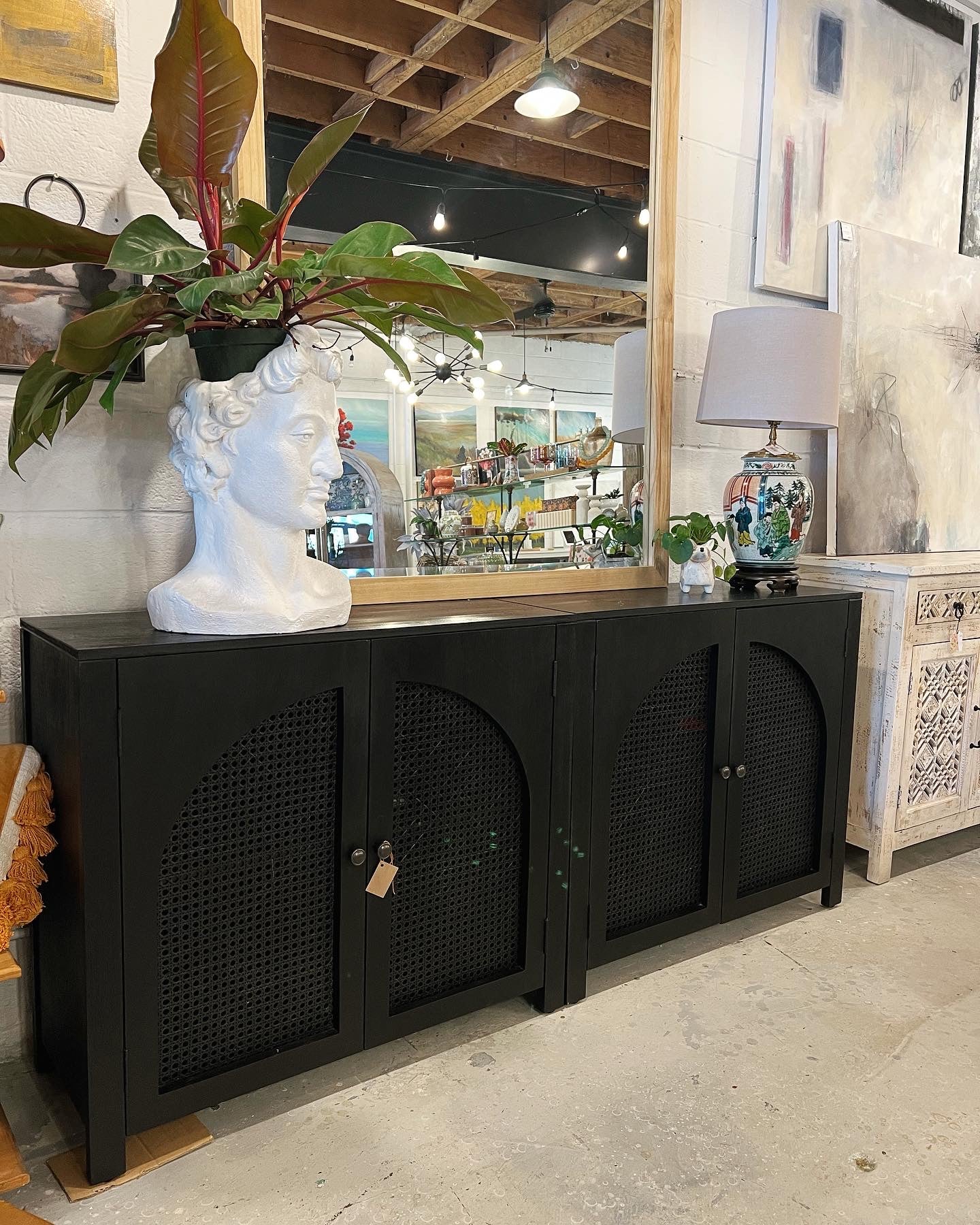 Modern Arched Cabinet in Black