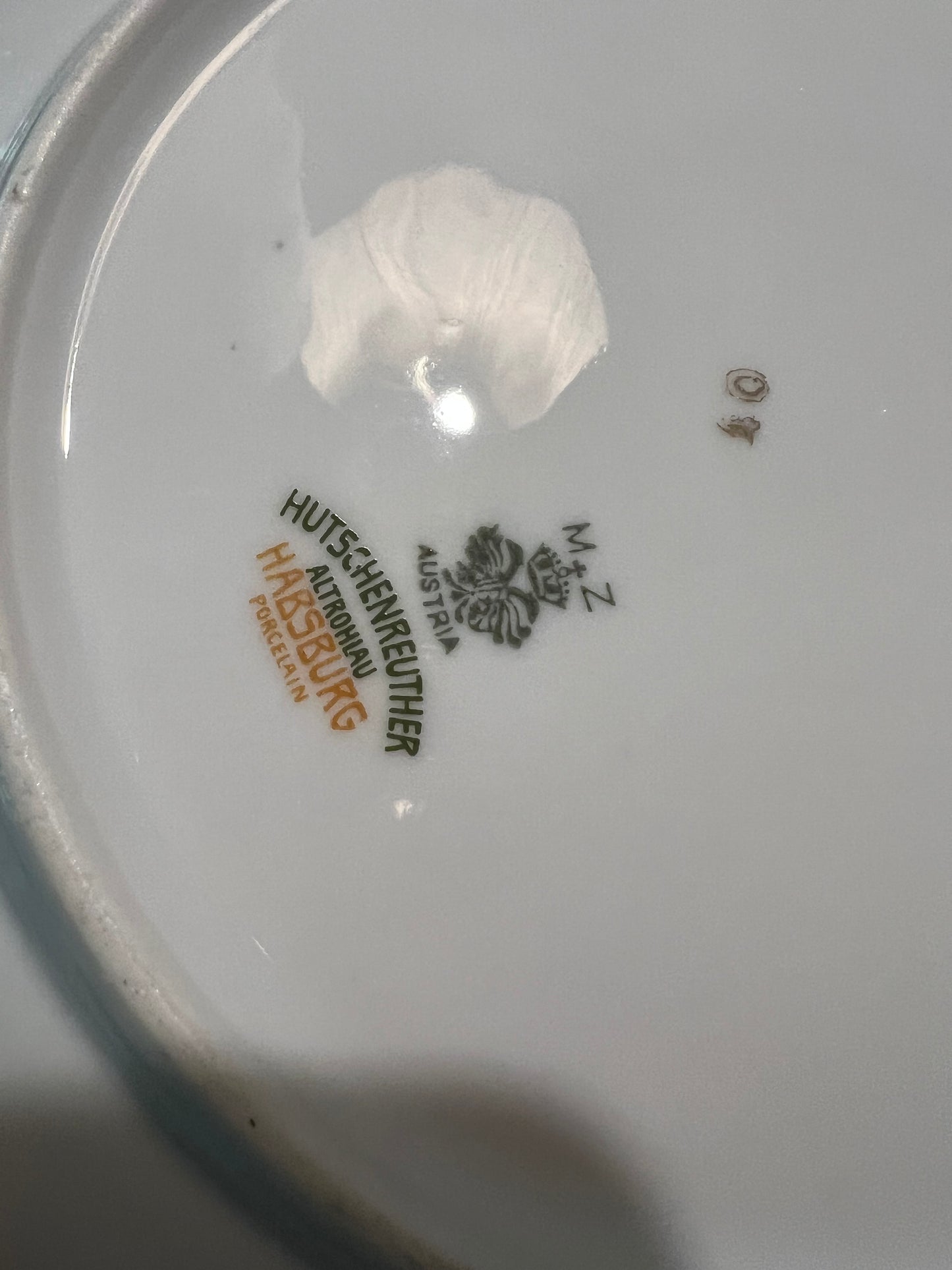 Vintage Austrian Plate with Gold Lattice