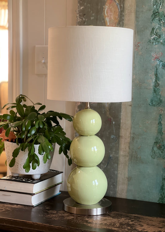 Green Bobbin Lamp