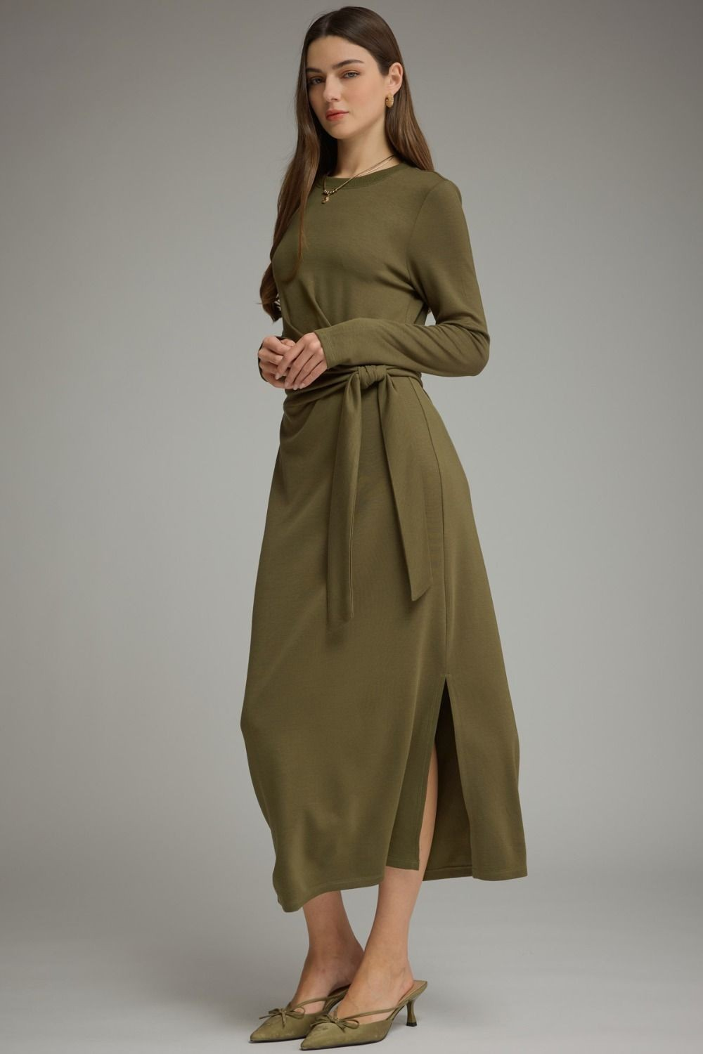 Olive Hour Midi Dress