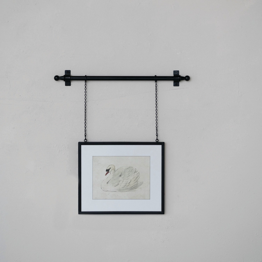 Hanging Metal Framed Swan Art