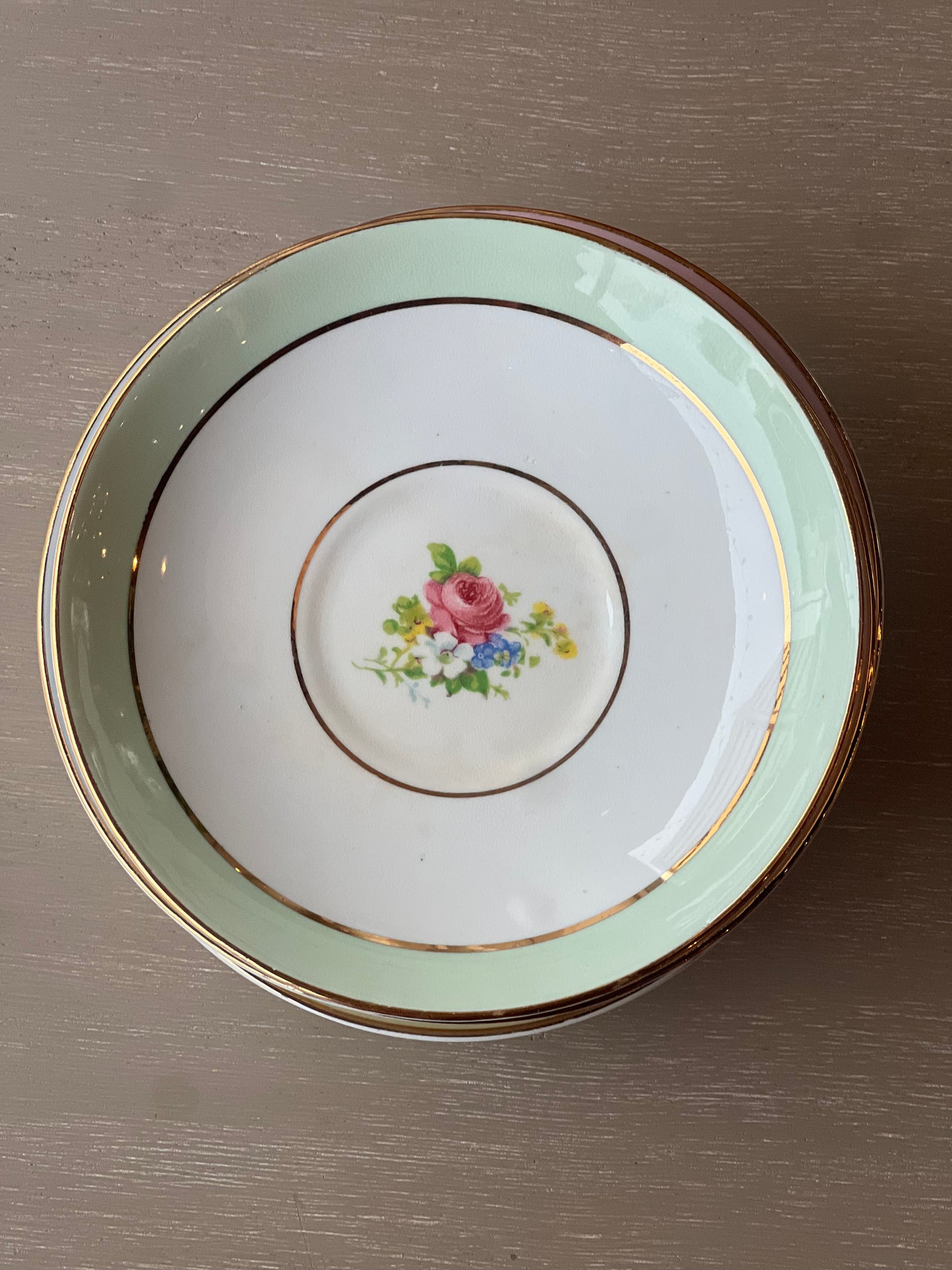 Vintage Pastel Floral Saucer