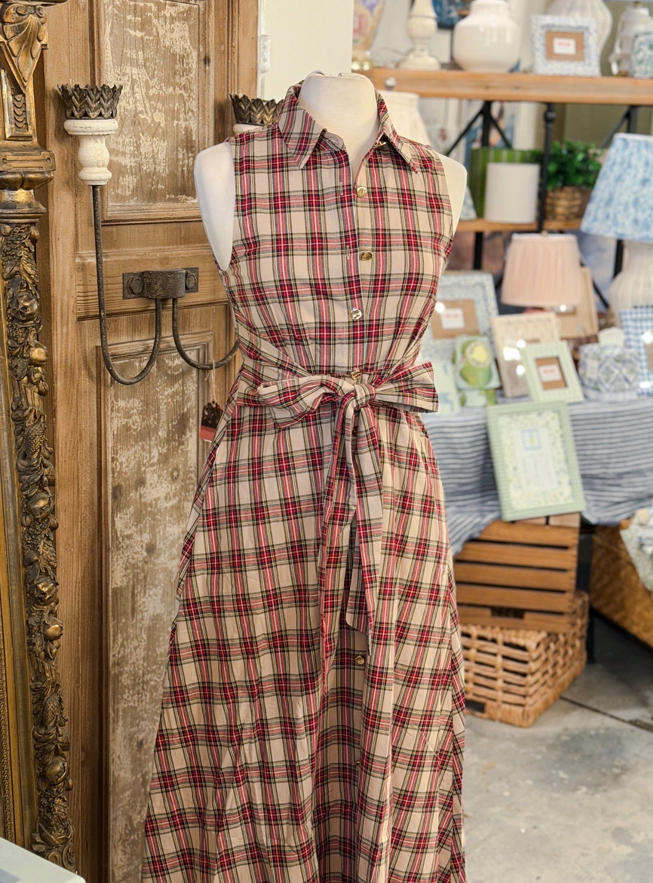 RL Plaid Midi Dress