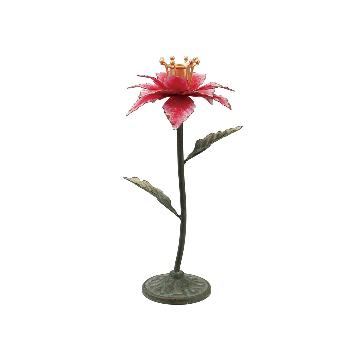 Holiday Floral Candlestick Holder