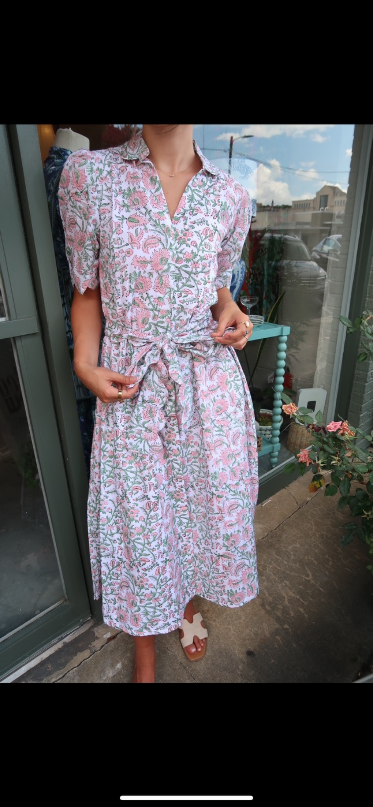 Blooms Scalloped Dress