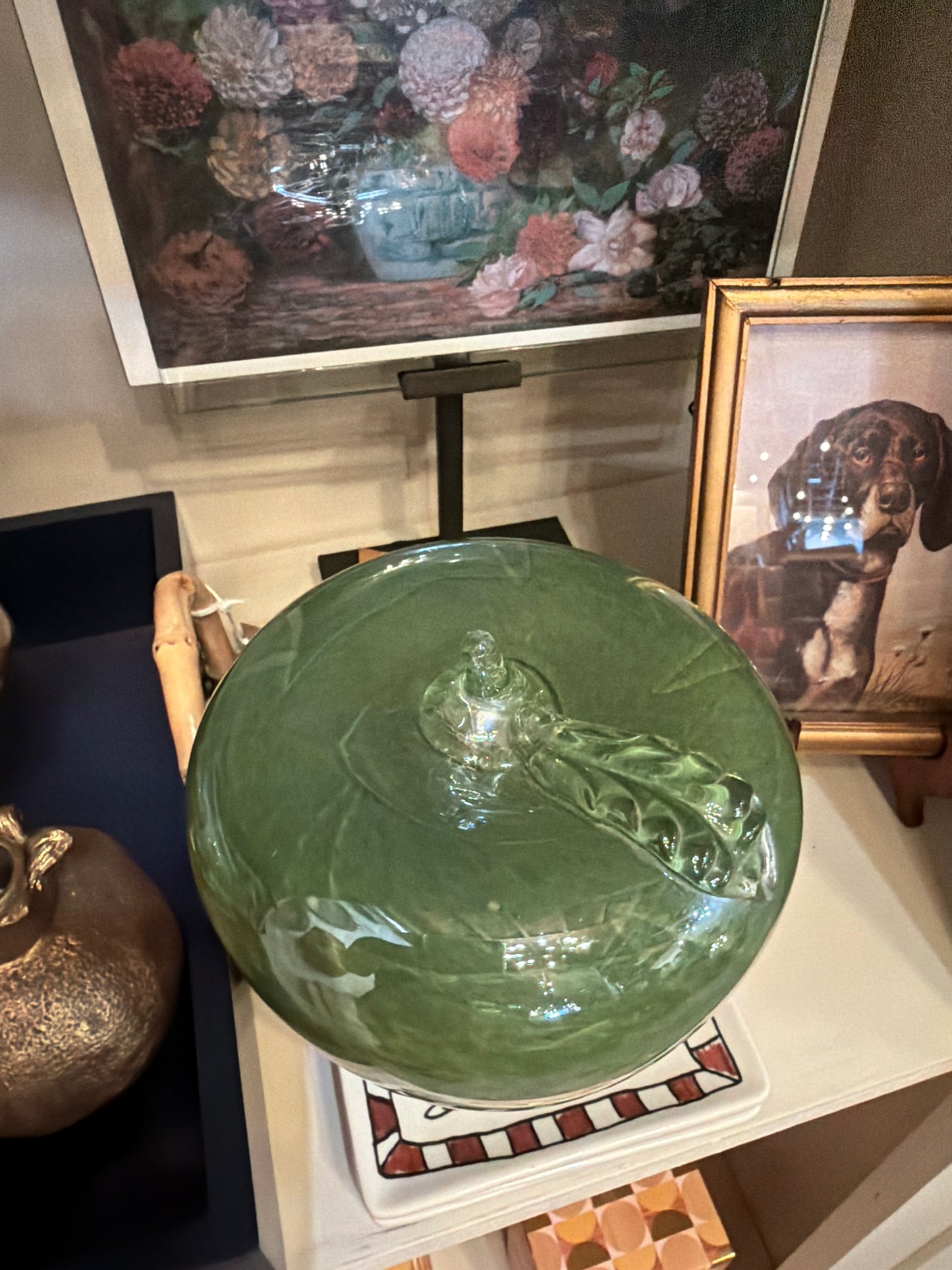 Vintage Art Hand-Blown Glass Apple