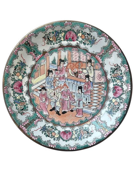 Large Vintage Famille Wall Plate
