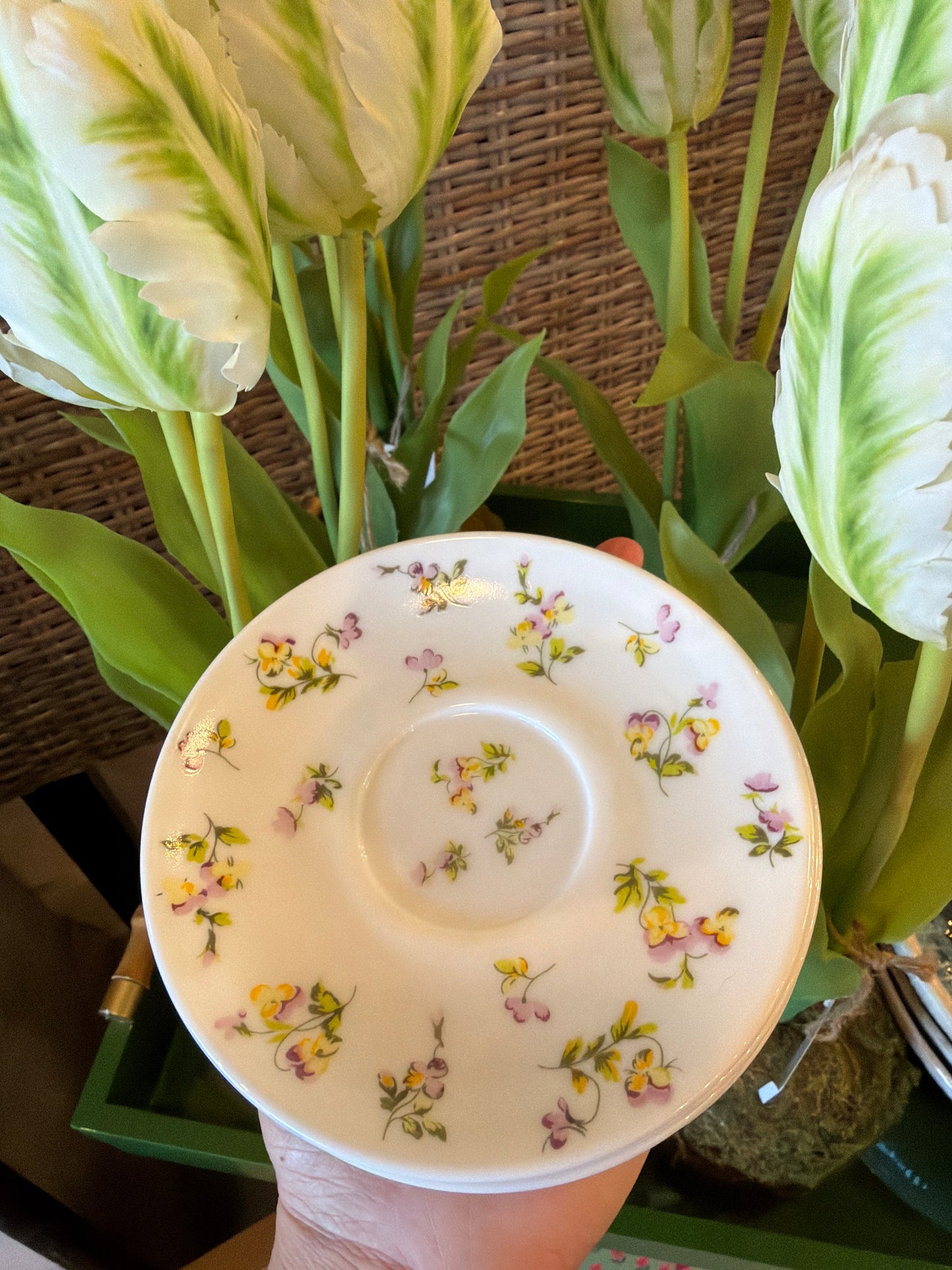 Lavender & Yellow Saucer