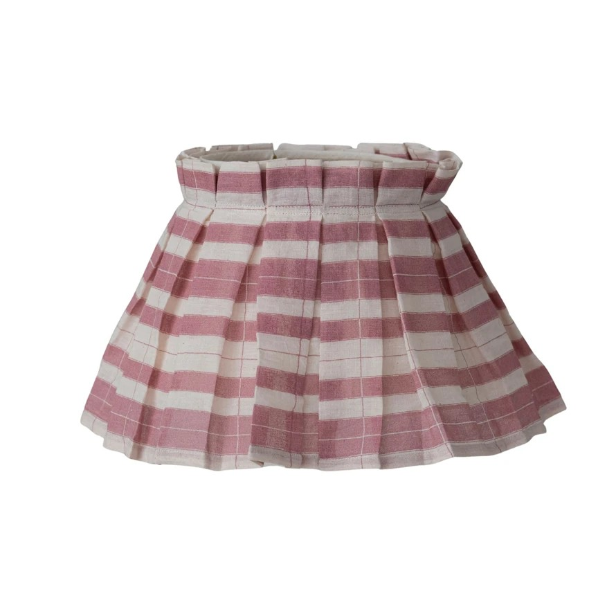 Box Pleated Clip on Lampshade w/ Removable Cover