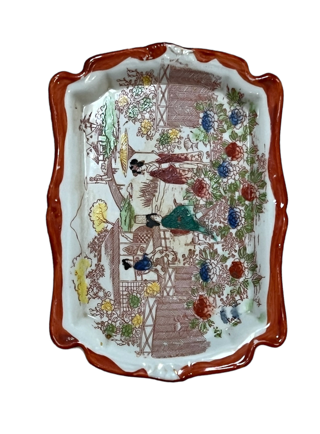 Rust Chinoiserie Tray